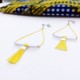 Boucle d'oreilles ethnique et chic jaune